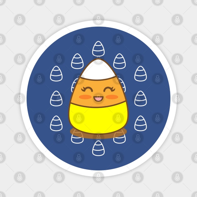 Cute Kawaii Candy Corn with Face Magnet by Irene Koh Studio